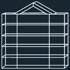 Luxus Sammler Vitrine Memory, 24 K vergoldet, 37 x 35 x 6 cm, 4 Fächer